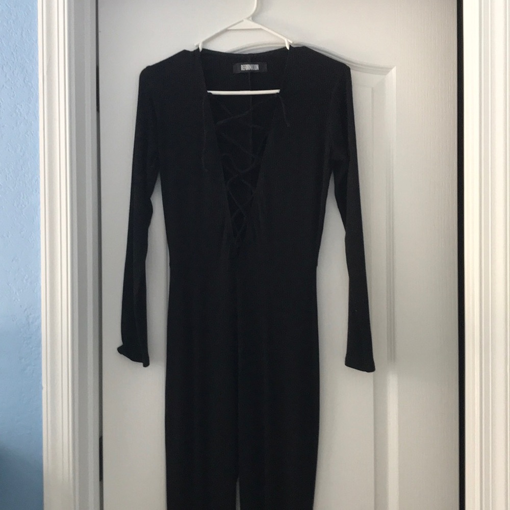 Reformation Chrissy Tie up Jumpsuit